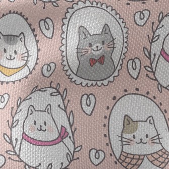 Cat Family Portrait Waterproof Canvas