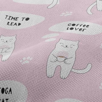 Tea Time Kitten Performance Linen