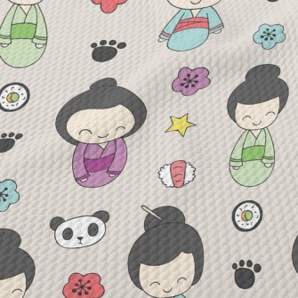 Kind Japanese Doll Birdseye Piqué