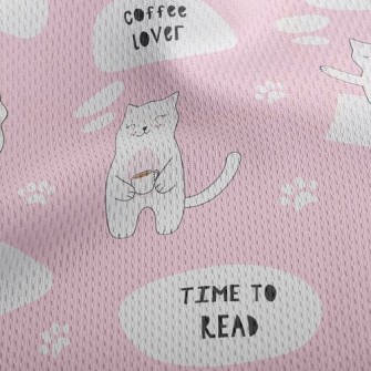 Tea Time Kitten Athletic Mesh Flat Back