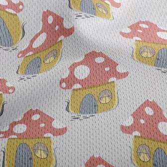 Funny Mushroom Shaped House Athletic Mesh Flat Back