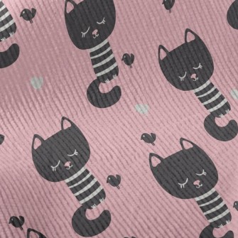 Shy Black Cat With Eyes Closed Standard Corduroy