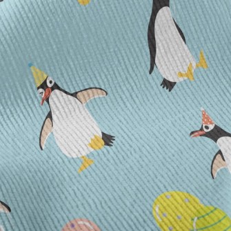 Penguin Balloon Party Standard Corduroy