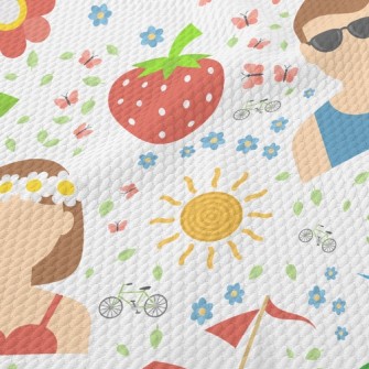 Summer Island Vacation Birdseye Piqué