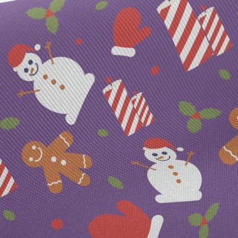 Cute Snowman Gingerbread Man Twill
