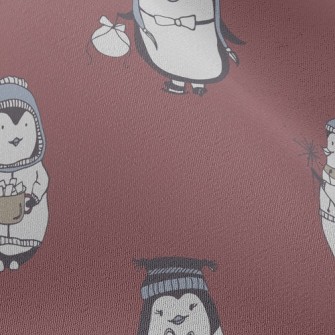 Penguin Winter Activities Chiffon
