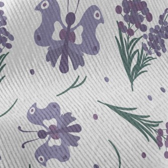 Flower Butterfly With Lavender Standard Corduroy