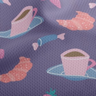 Strawberry Horn Coffee Athletic Mesh Flat Back
