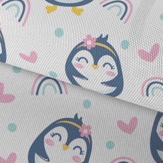 Grinning Penguin Girl Waterproof Oxford