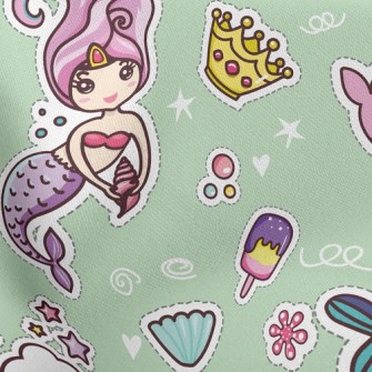 Pretty Mermaid Princess Stretch Ponte