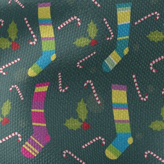 Pretty Christmas Socks Waterproof Canvas