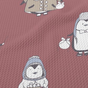 Penguin Winter Activities Birdseye Piqué