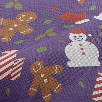 Cute Snowman Gingerbread Man Performance Linen
