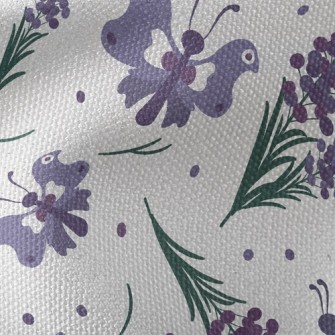 Flower Butterfly With Lavender Waterproof Canvas