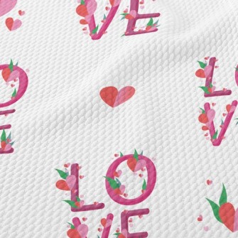 Flowers And Plants Of Love In  Birdseye Piqué