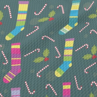 Pretty Christmas Socks Birdseye Piqué