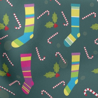 Pretty Christmas Socks Stretch Ponte
