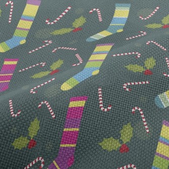 Pretty Christmas Socks Performance Linen