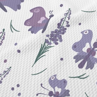Flower Butterfly With Lavender Birdseye Piqué