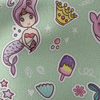 Pretty Mermaid Princess Waterproof Canvas