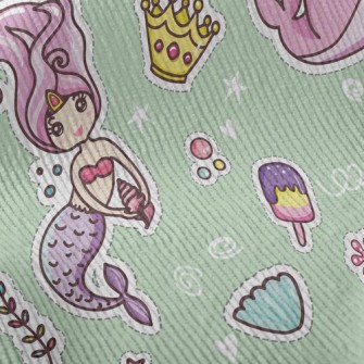 Pretty Mermaid Princess Standard Corduroy