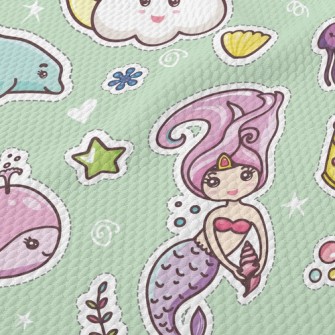 Pretty Mermaid Princess Birdseye Piqué