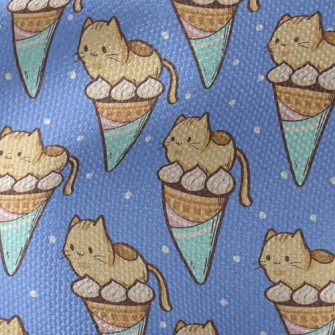 Popsicle Cone And Kitten Waterproof Canvas