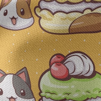 Cats Love Colorful Macarons Waterproof Canvas