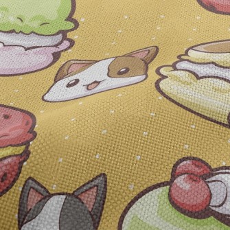 Cats Love Colorful Macarons Performance Linen