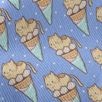 Popsicle Cone And Kitten Standard Corduroy