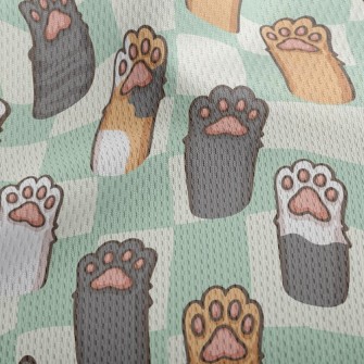 Cute Cat Paw Athletic Mesh Flat Back