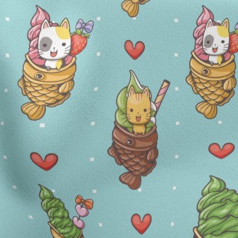 Kitten Taiyaki Ice Cream Stretch Ponte