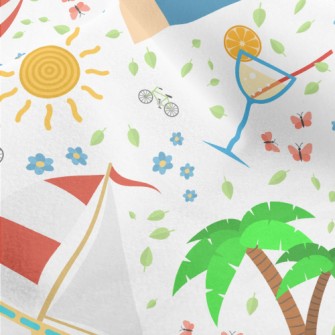 Summer Island Vacation Micro Fleece