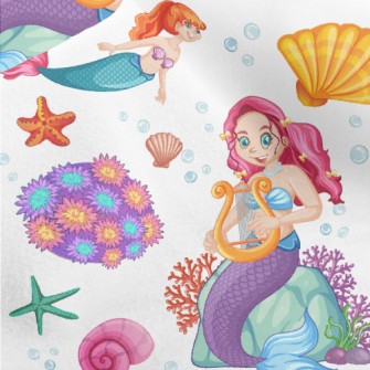 Shiny Shell Mermaid Micro Fleece