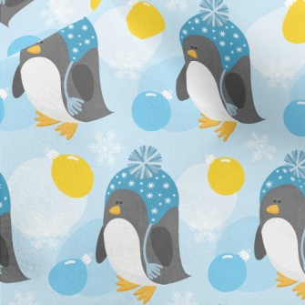Penguin In Furry Hat Micro Fleece
