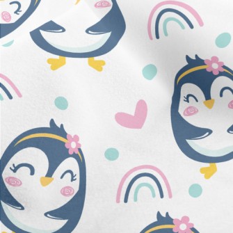Grinning Penguin Girl Micro Fleece