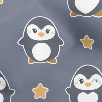 Cute Winking Penguin Micro Fleece