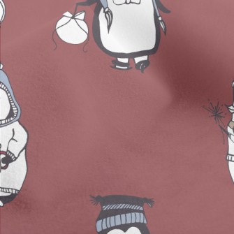 Penguin Winter Activities Micro Fleece