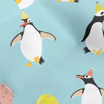 Penguin Balloon Party Micro Fleece
