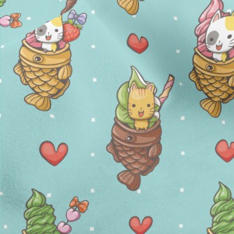 Kitten Taiyaki Ice Cream Micro Fleece
