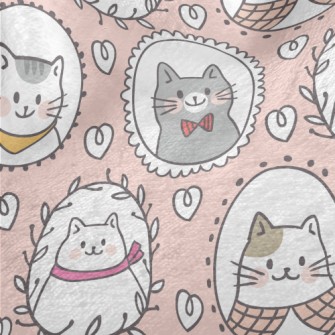 Cat Family Portrait Minky