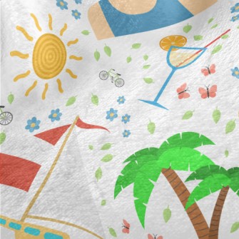 Summer Island Vacation Minky