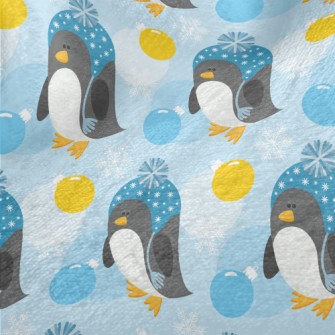 Penguin In Furry Hat Minky