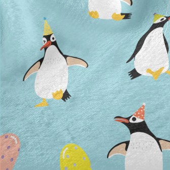 Penguin Balloon Party Minky