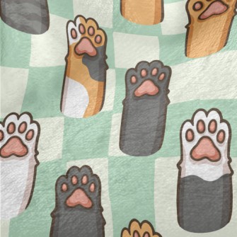 Cute Cat Paw Minky