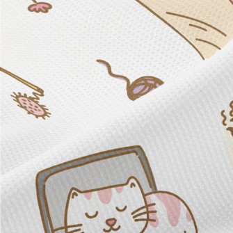 Cute Daily Routine Of Cats Piqué