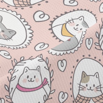 Cat Family Portrait Piqué