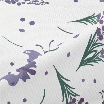 Flower Butterfly With Lavender Piqué