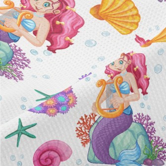 Shiny Shell Mermaid Piqué
