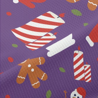 Cute Snowman Gingerbread Man Piqué